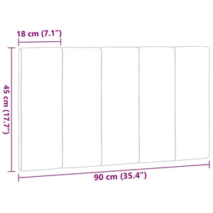 Kopfteil-Kissen Hanko Schwarz 90 cm