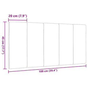 Kopfteil-Kissen Hanko Dunkelgrau 100 cm