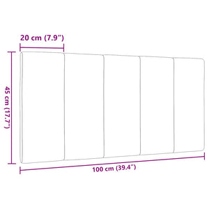 Kopfteil Kissen Dunkelbraun 100 cm
