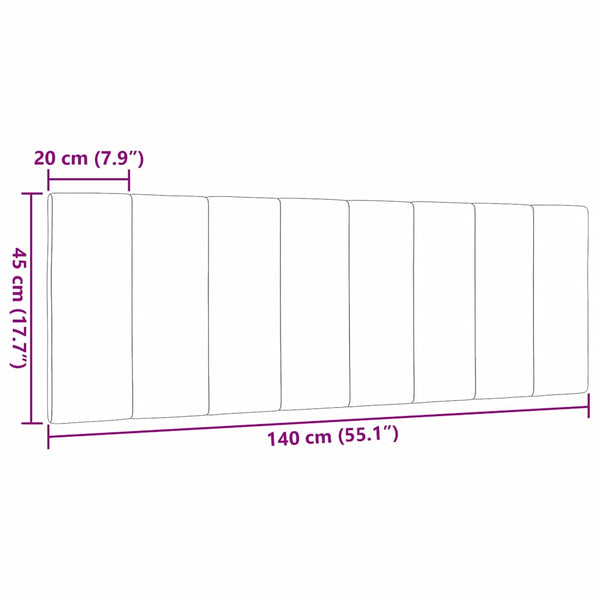 Kopfteil Kissen Blau 140 cm