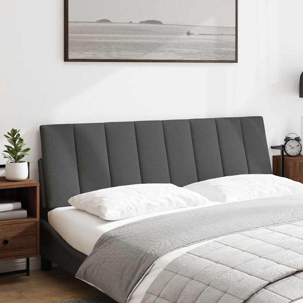 Dunkelgraues Kopfteil-Kissen Hanko, 160 cm