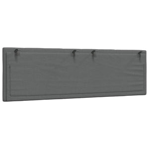 Dunkelgraues Kopfteil-Kissen Hanko, 160 cm