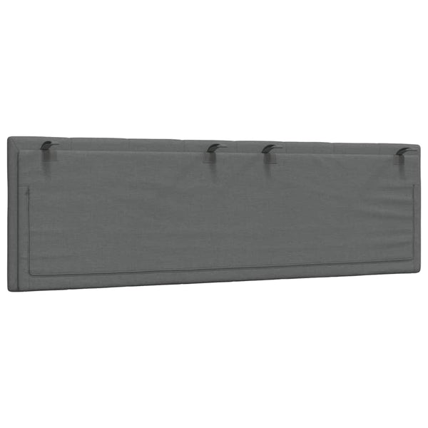 Dunkelgraues Kopfteil-Kissen Hanko, 160 cm