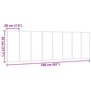 Gepolstertes Kopfteil-Kissen Creme 160cm