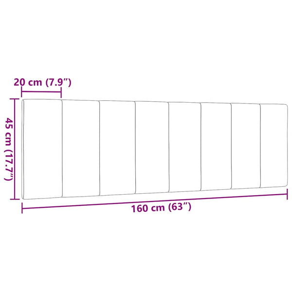 Gepolstertes Kopfteil-Kissen Creme 160cm