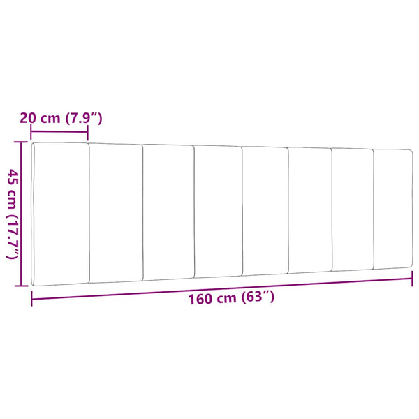 Kopfteil Kissen Blau 160 cm