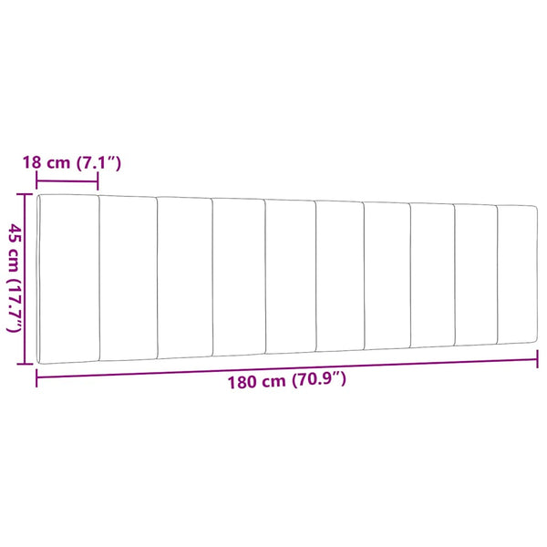 Schwarzes Kopfteil-Kissen Hanko 180 cm