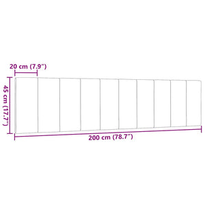 Kopfteil Kissen Hanko Hellgrau 200 cm