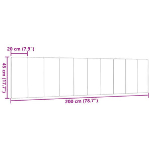 Kopfteil-Kissen Hanko Dunkelgrau 200 cm