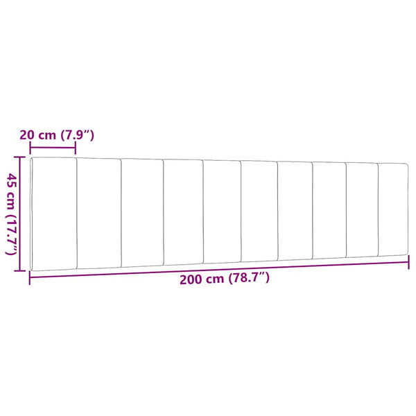 Kopfteil Kissen Dunkelbraun 200 cm