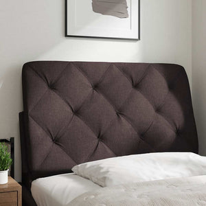 Kopfteil Kissen Dunkelbraun Stoff 80 cm