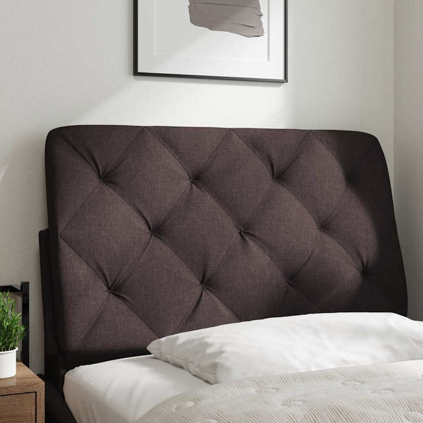 Kopfteil Kissen Dunkelbraun Stoff 80 cm