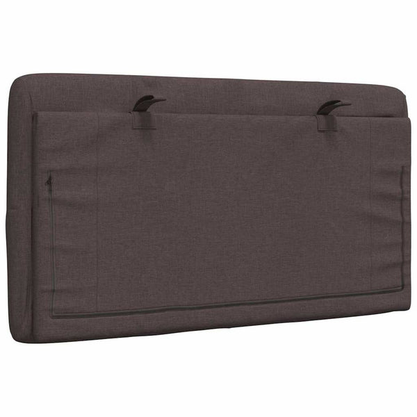 Kopfteil Kissen Dunkelbraun Stoff 80 cm