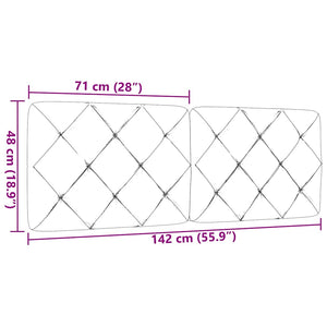 Kopfteil-Kissen Creme 140 cm