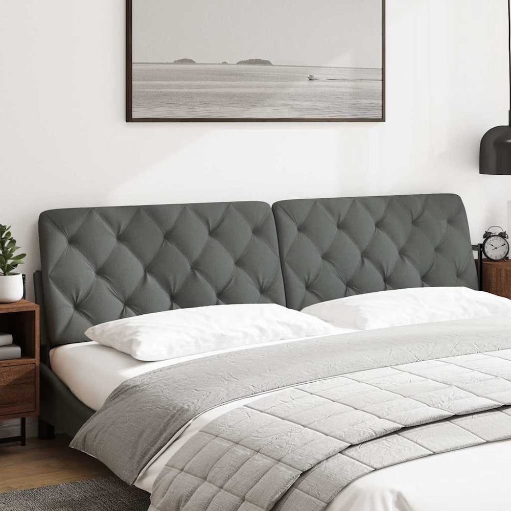 Kopfteil Kissen Dunkelgrau 200 cm