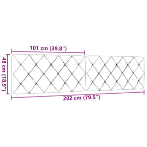 Kopfteil Kissen Dunkelgrau 200 cm