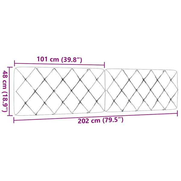 Dunkelbraunes Kopfteil-Kissen 200 cm