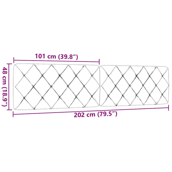 Kopfteil Kissen Blau 200 cm