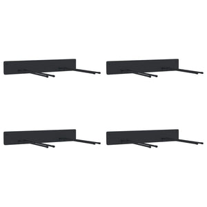 Gerätehalter Wandmontage Schwarz 4er Set