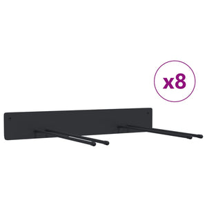 Gerätehalter Wandmontage, 8er Set, Schwarz