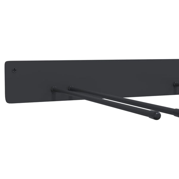 Gerätehalter Wandmontage, 8er Set, Schwarz