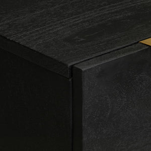 Schwarze Sideboards 60x33x75cm, 2er-Set