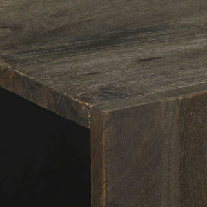 3er Set Sideboards Schwarz Mango Massivholz 60x33x75cm