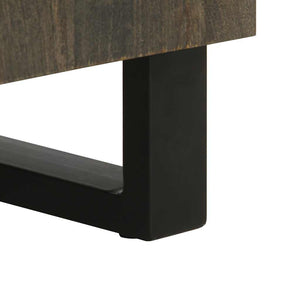 3er Set Sideboards Schwarz Mango Massivholz 60x33x75cm