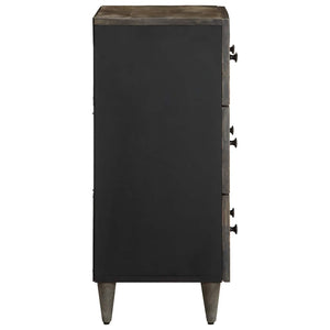 Sideboards 2er Set Hellgrau Mango Massivholz