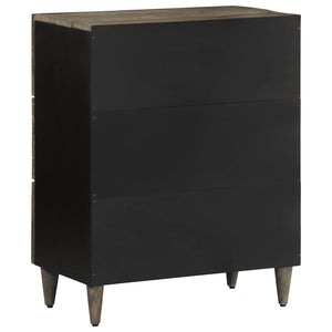 Sideboards 2er Set Hellgrau Mango Massivholz