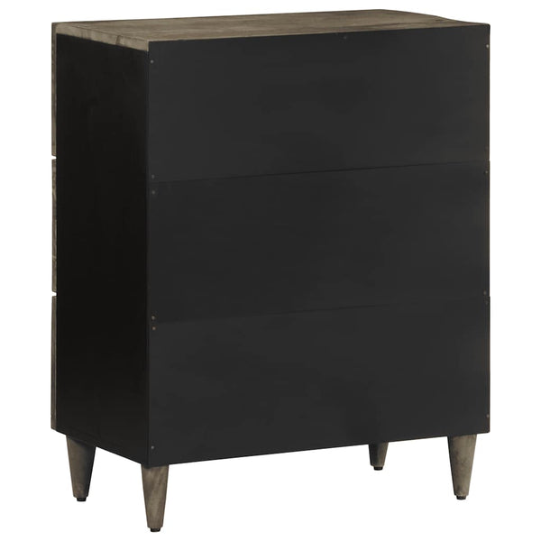 Sideboards 2er Set Hellgrau Mango Massivholz