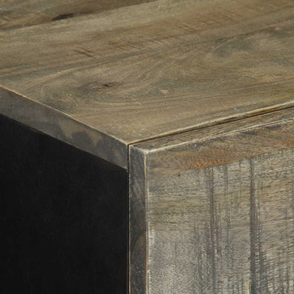 Sideboards 2er Set Hellgrau Mango Massivholz
