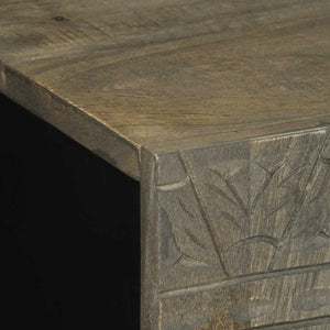 3er Set Sideboards Hellgrau Mango Massivholz