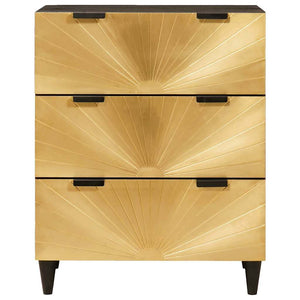 Schwarzes und goldenes Sideboard, 2er-Set