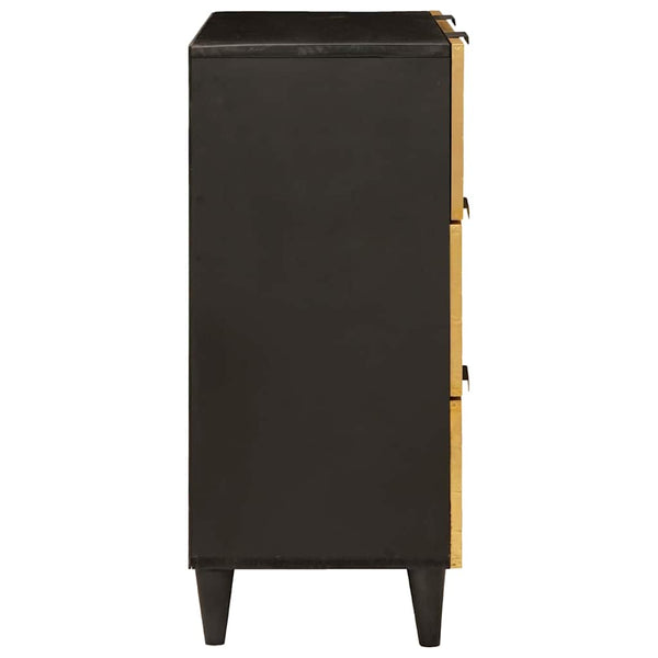 Schwarzes und goldenes Sideboard, 2er-Set