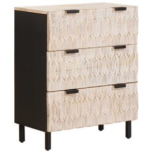 Sideboard 2er Set Weiß Gewaschen 60x33x75 cm