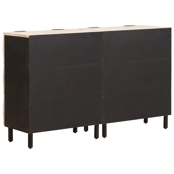 Sideboard 2er Set Weiß Gewaschen 60x33x75 cm