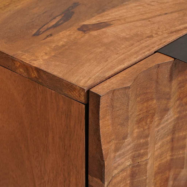 Akazienbraunes Sideboard, 2-teilig, 60x33x75cm