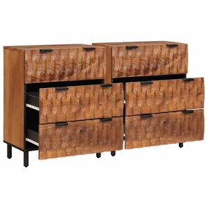 Akazienbraunes Sideboard, 2-teilig, 60x33x75cm