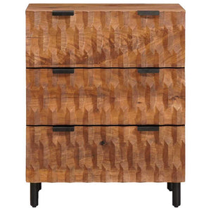 Akazienbraunes Sideboard, 2-teilig, 60x33x75cm
