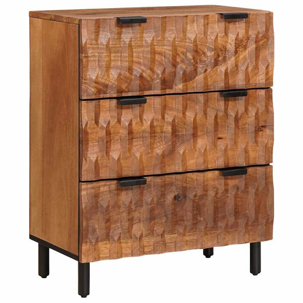 Akazienbraunes Sideboard, 3-teilig, 60x33x75 cm