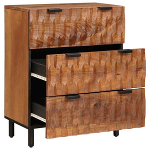 Akazienbraunes Sideboard, 3-teilig, 60x33x75 cm