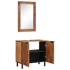Badmöbel Set Akazie Braun Massivholz Mango