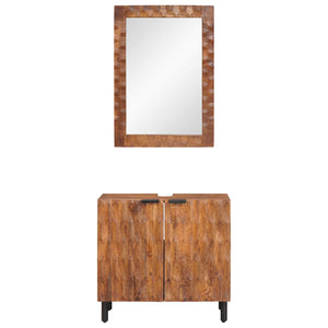 Badmöbel Set Akazie Braun Massivholz Mango
