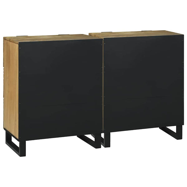 Massivholz Mango Sideboard Set, 2-teilig
