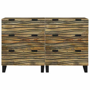 Massivholz Mango Sideboard Set, 2-teilig