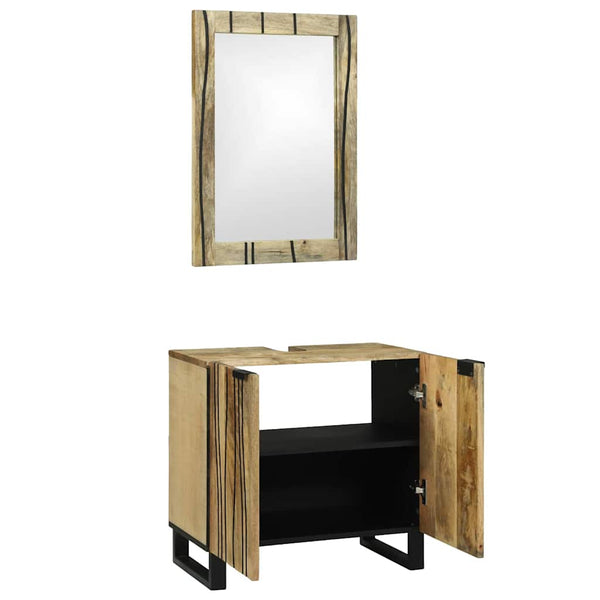 Badezimmermöbel Set mit Regal Braun
