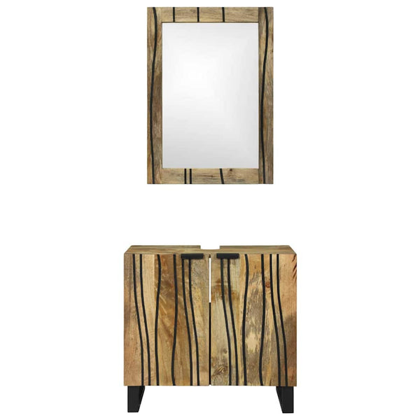 Badezimmermöbel Set mit Regal Braun