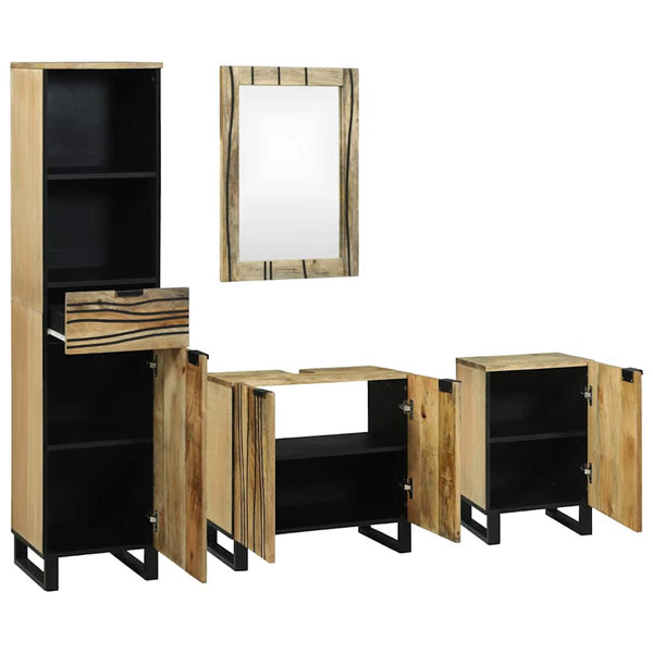 Badezimmermöbel Set Braun 4-teilig