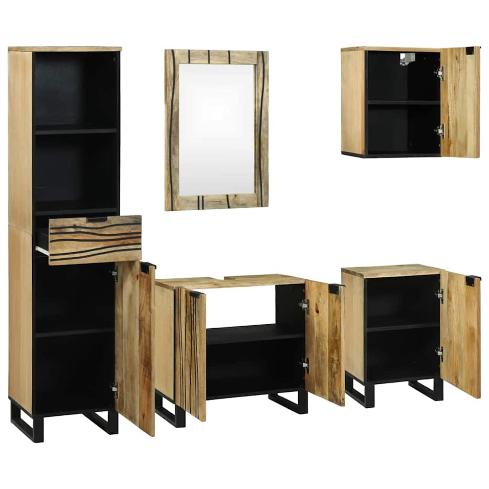 Badezimmermöbel Set Braun 5-teilig